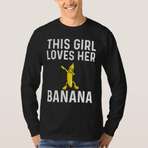 Cool Banana For Girls Kid Dabbing Yellow Sweet Tro T-Shirt