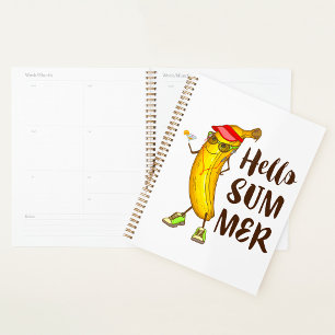 Cool Banana Hello Summer Funny Tropical Fruit  Planner