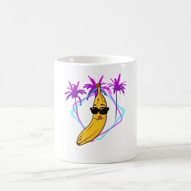 Cool banana party retro coffee mug (Center)