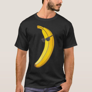 Cool Banana Wearing Sunglasses Funny Fruit Eyewear T-Shirt