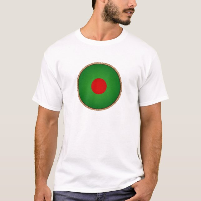 Cool Bangladesh Flag Seal T-Shirt (Front)