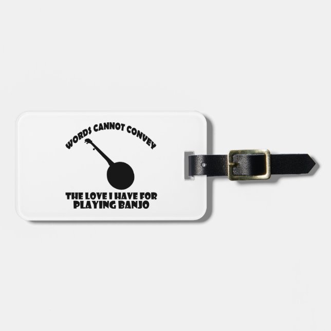 cool banjo designs luggage tag (Front Horizontal)