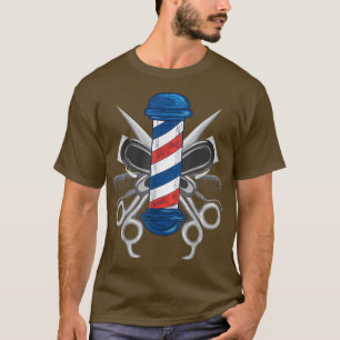 Cool Barber Design Men Women Barber Pole Barbersho T-Shirt