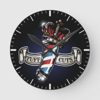 Cool Barber Pole and Crown Logo Personalize 3