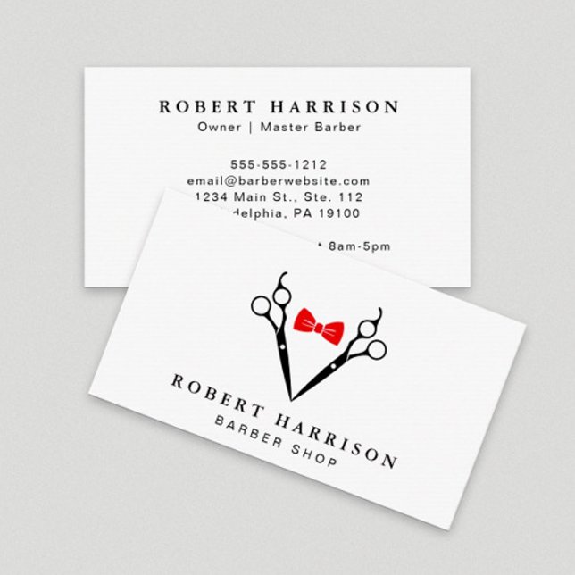Cool Barbershop Barber Professional Business Card (Creator Uploaded)