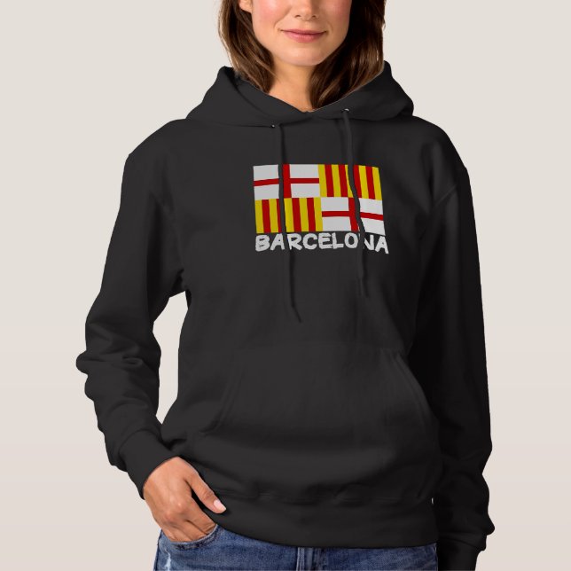 Cool Barcelona Flag Hoodie (Front)