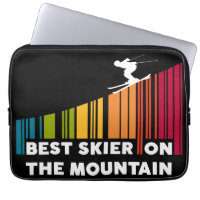 Cool Barcode Design Best Skier On The Mountain