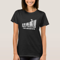 Cool Barcode Design Best Skier On The Mountain