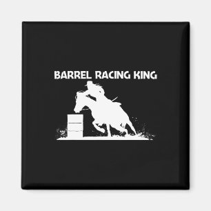 Cool Barrel Racing Art For Men Dad Horseback Ridin Magnet