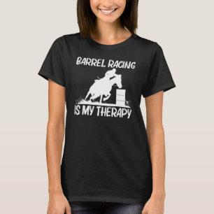 Cool Barrel Racing Art For Men Women Horseback Rid T-Shirt