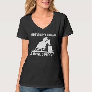 Cool Barrel Racing Art For Men Women Horseback Rid T-Shirt