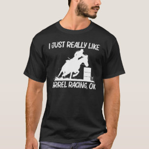 Cool Barrel Racing Art For Men Women Horseback Rid T-Shirt