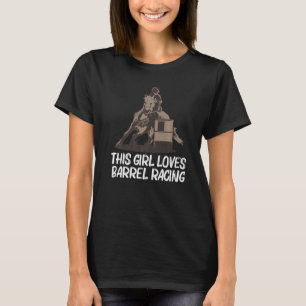 Cool Barrel Racing For Girls Kids Racer Cowgirl Ho T-Shirt