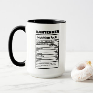 cool Bartender work facts Mug