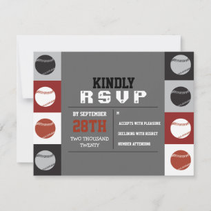COOL BASEBALL Bar Mitzvah Reply RSVP Card