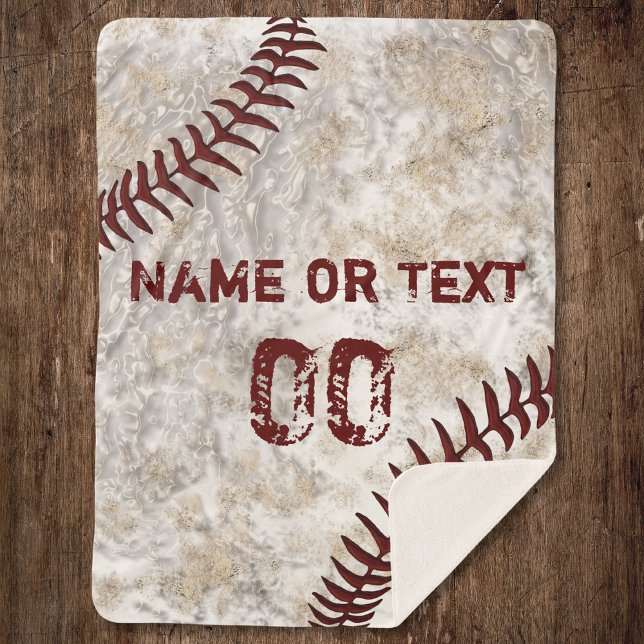 Cool Baseball Decor for Boys Room, Baseball Sherpa Blanket (Baseball Gifts for Seniors. Vintage baseball man cave ideas. Baseball Team Gift Ideas. )