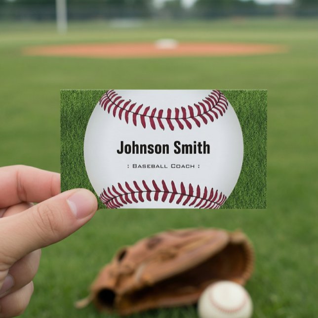 Cool Baseball Softball Coach Player Trainer Staff Business Card (Creator Uploaded)