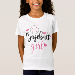cool baseball sports girl word art T-Shirt