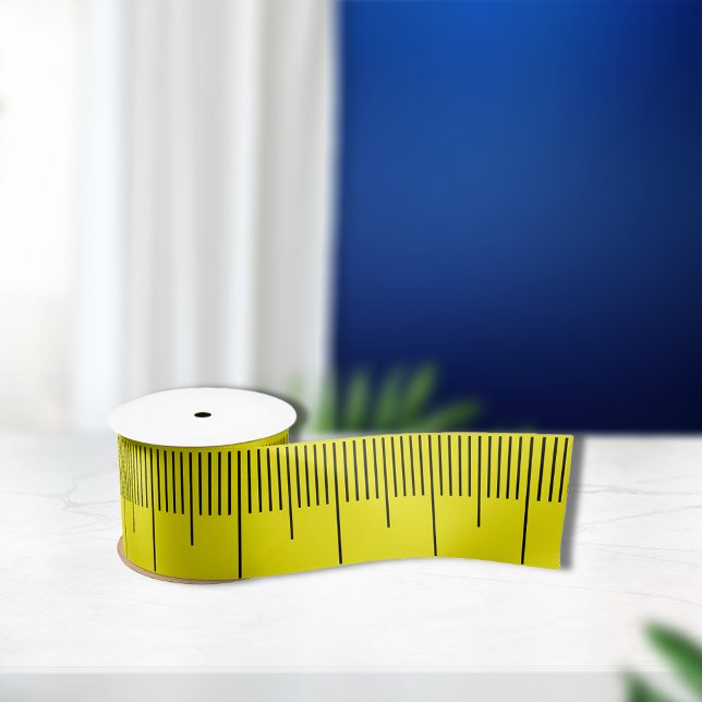 Cool Basic Yellow Black Measuring Tape Satin Ribbon (Creator Uploaded)