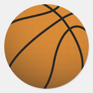 Cool Basketball and Custom Sports B Ball Classic Round Sticker