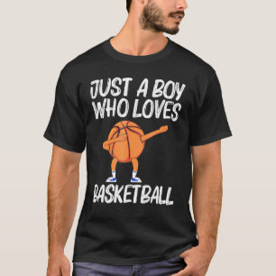 Cool Basketball Art For Boys Kids Dabbing Ball Tea T-Shirt