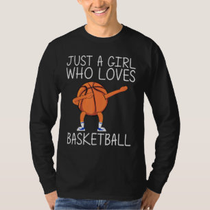 Cool Basketball Art For Girls Kids Dabbing Ball Te T-Shirt