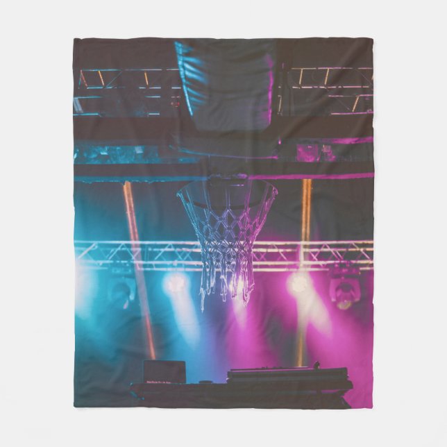 Cool Basketball Artwork Fleece Blanket (Front)