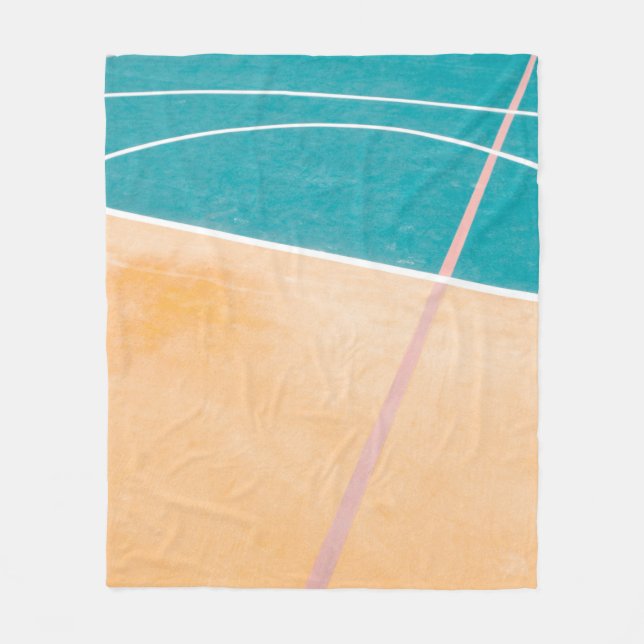 Cool Basketball Artwork Fleece Blanket (Front)