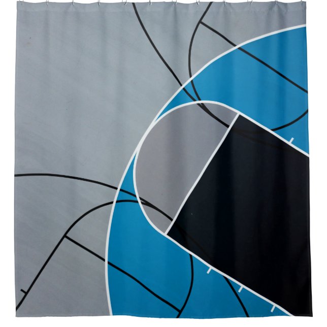 Cool Basketball Artwork Shower Curtain (Front)
