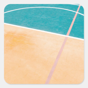 Cool Basketball Artwork Square Sticker