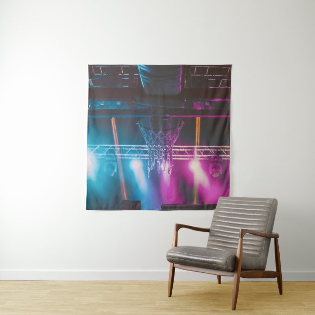 Cool Basketball Artwork Tapestry (In Situ)