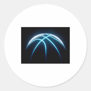 Cool Basketball Ball  Classic Round Sticker