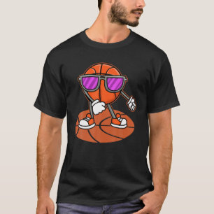 Cool Basketball Dancing With Sunglasses   Sports H T-Shirt