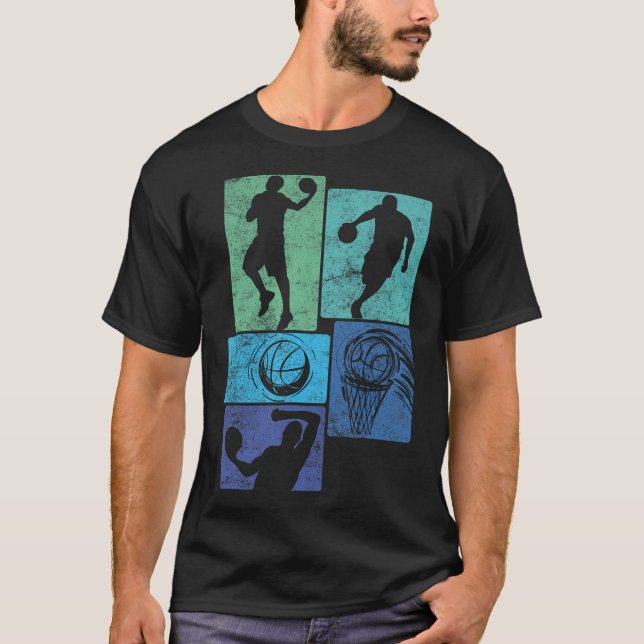 Cool Basketball Design Basketball Player Sports T-Shirt (Front)
