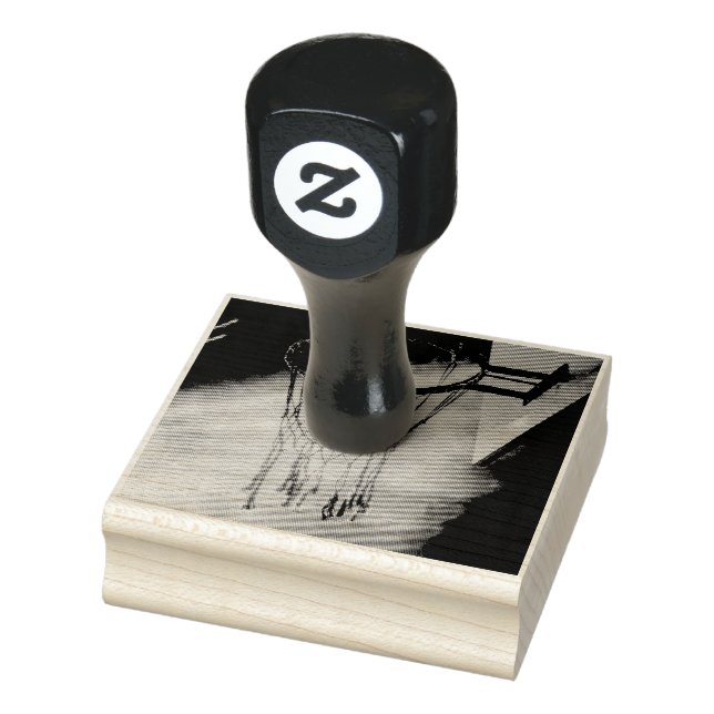 Cool Basketball Design Rubber Stamp (Stamp)