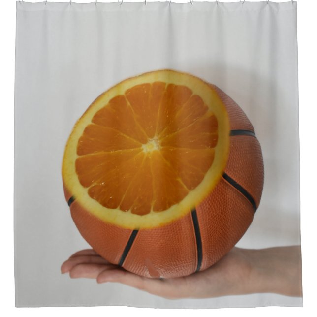 Cool Basketball Design Shower Curtain (Front)