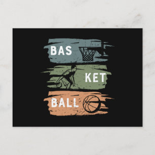 Cool Basketball Design with 3 colors Postcard