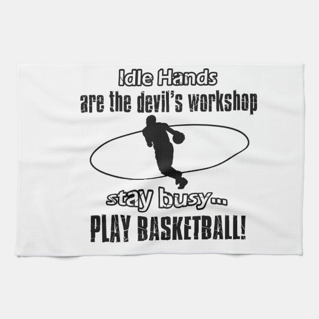 Cool basketball designs tea towel (Horizontal)