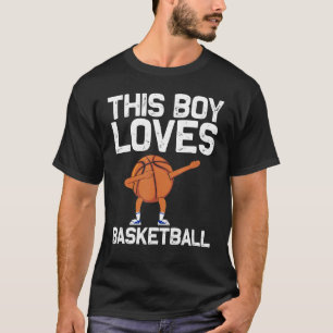 Cool Basketball For Boys Kids Dabbing Ball Team Sp T-Shirt