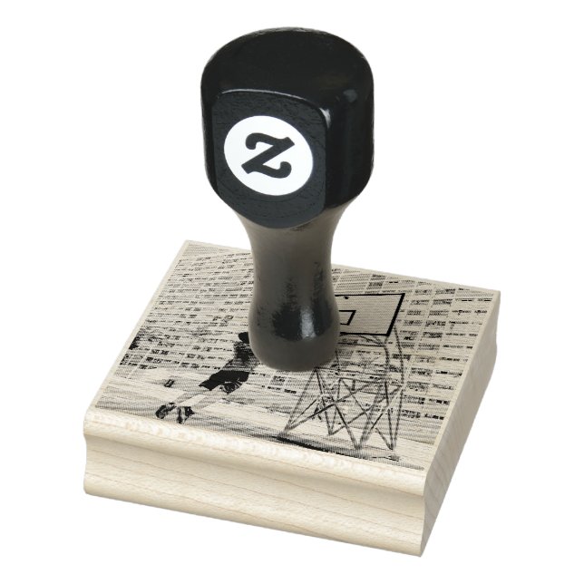 Cool Basketball Gift Rubber Stamp (Stamp)