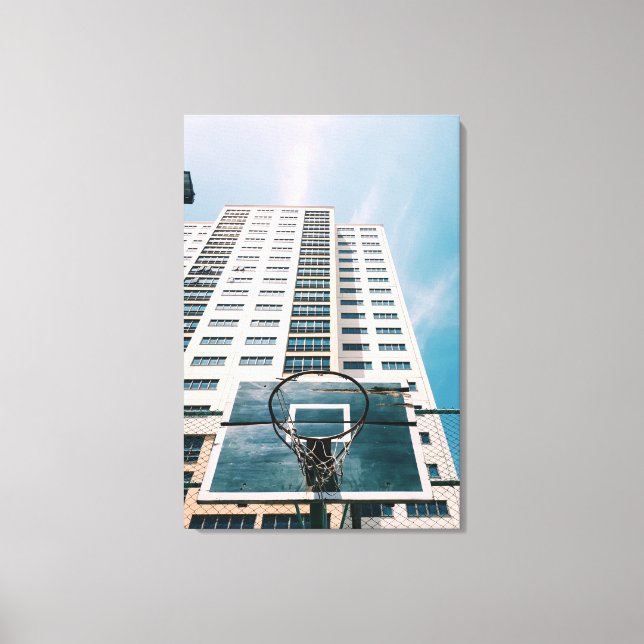 Cool Basketball Hoop Canvas Print (Front)