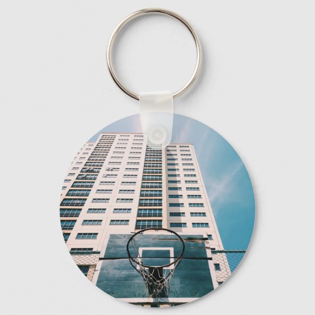Cool Basketball Hoop Key Ring (Front)