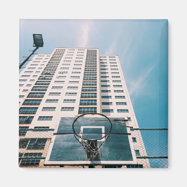 Cool Basketball Hoop Magnet (Front)