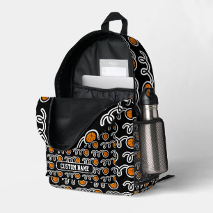 Cool basketball pattern custom kid's backpack