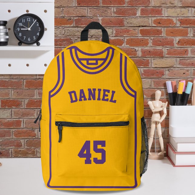 Cool Basketball Player Name and Number Customised Printed Backpack (Creator Uploaded)