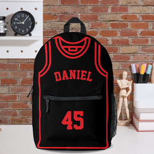 Cool Basketball Player Name and Number Customised Printed Backpack