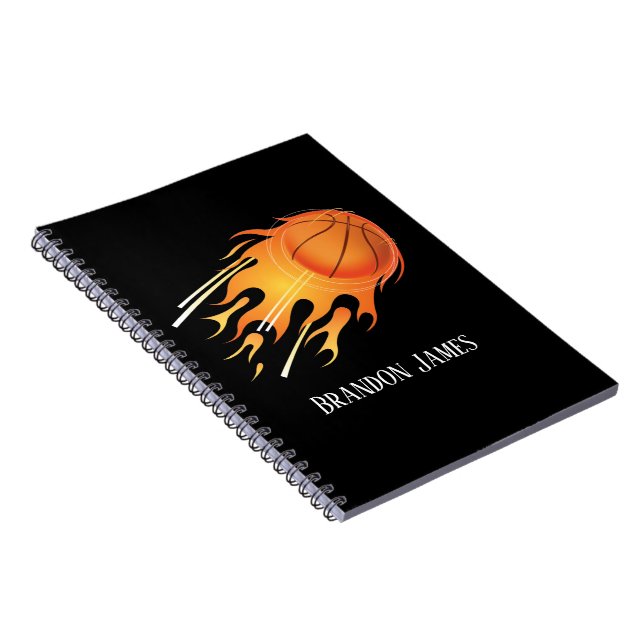 Cool Basketball sports add name Notebook (Right Side)