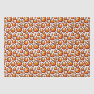 Cool Basketball sports tiled party Tissue Paper