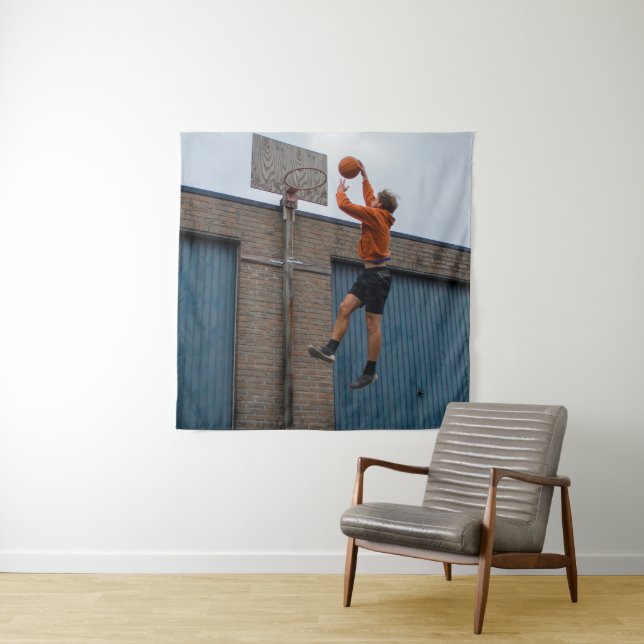 Cool Basketball Tapestry (In Situ)