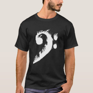 Cool Bass Clef For Men Women Fire Musical Symbol T-Shirt